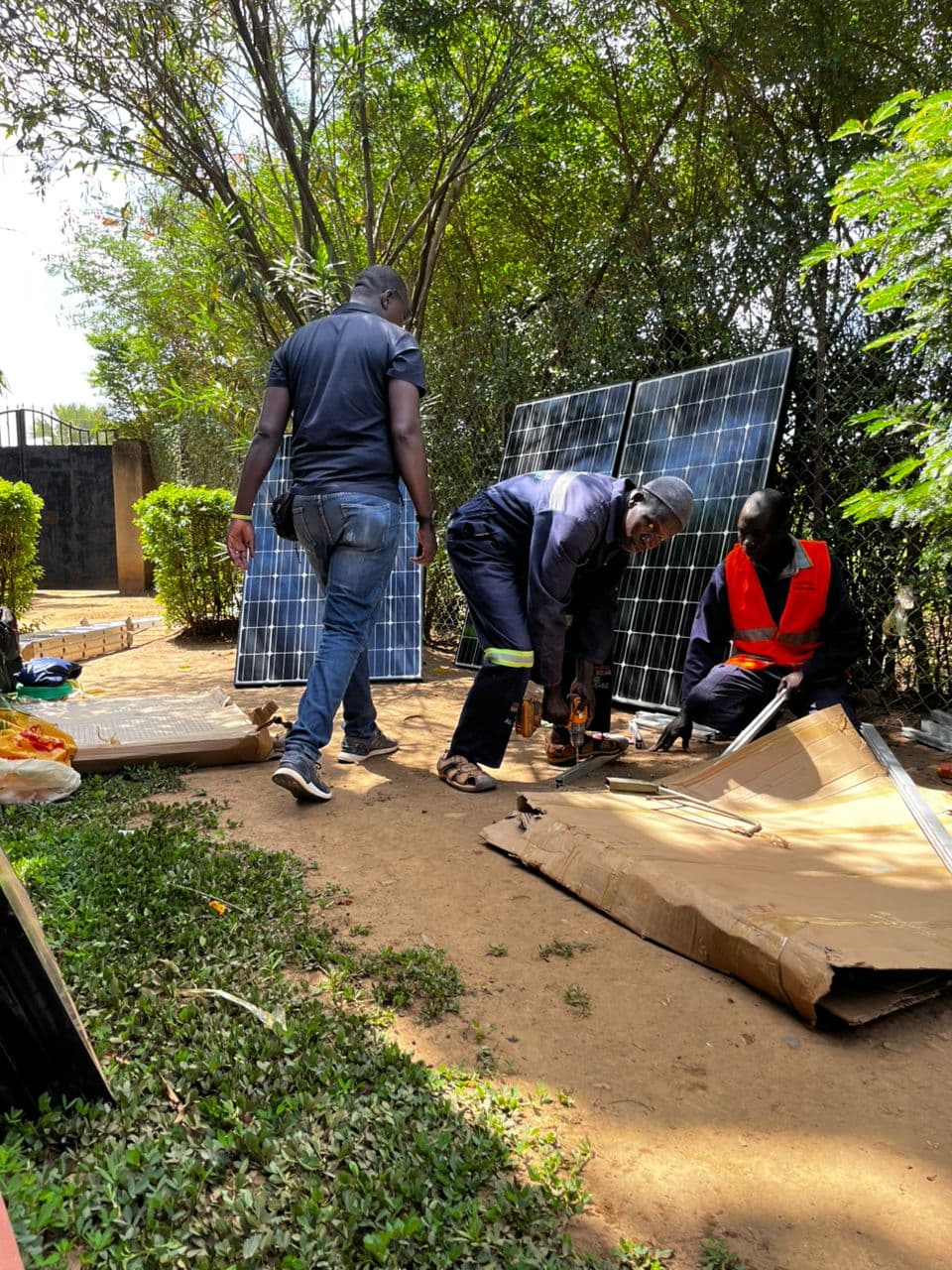 Hybrid solar installation at Stromme Foundation office in Moyo